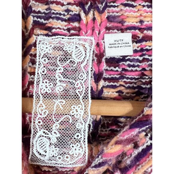 Sadie & Sage Tutti Frutti Cropped Knit Sweater, Women's Size XS - Picture 7 of 8